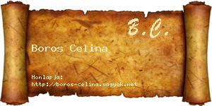 Boros Celina névjegykártya